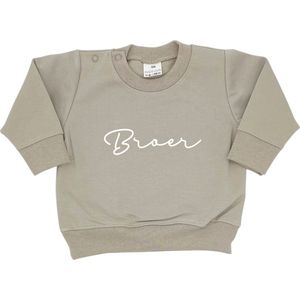 Sweater voor kind - Broer - Maat 92 - Cremekleur - Ik word grote broer - Zwanger - Geboorte - Gezinsuitbreiding - Aankondiging - Cadeau