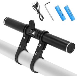 Fietsstuur Extender - Aluminium Fietsstuur Verlengbeugel 205 cm met Power Bank 4000 mAh - Voor Fietslichten Snelheidsmeter Telefoonhouder telefoonhouder fiets met powerbank