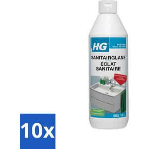HG - Badkamer - Badkamerreiniger - Extra Glans - Sterk Geconcentreerd - 500 ml - Bulkverpakking - 10 stuks