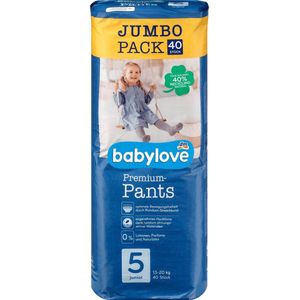 babylove Premium Pants luirbroekjes - Maat 5 - junior - 13-20 kg, jumbopak - 40 stuks