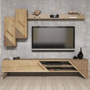 Emob- TV Meubel Woody Fashion TV-meubel Eiken x40x37 Melamine gecoat - 180cm - Bruin