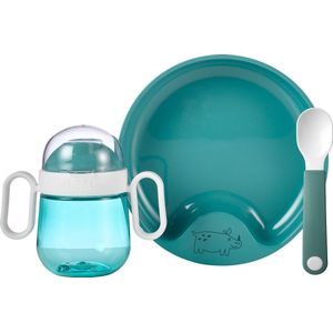 Mepal Mio babyservies set – 3-delig – Kraamcadeau �– Kinderservies – Deep turquoise