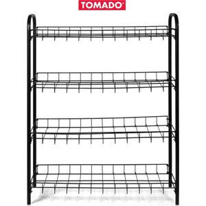 Tomado Multifunctioneel Voorraadwagen Zwart - 39 x 23 x 58 cm