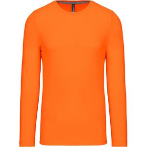 Grote maten oranje longsleeve shirt XXXL