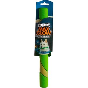 Chuckit! Max Glow Ultra Fetch Stick - Hondenspeelgoed - Interactieve apporteerspelletjes - Glow in the dark - 28 cm - Groen