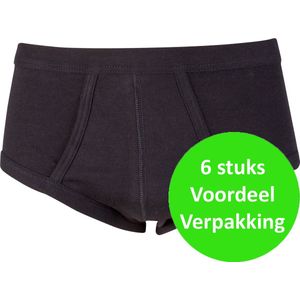 Beeren 6 stuks heren slips met gulp zwart - Voordeelpack - XL