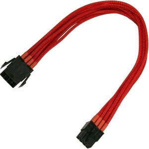 Nanoxia 900300022 - tussenstuk voor kabels (8-pin PCI-E, 8-pin PCI-E, Male/Female, Rood)