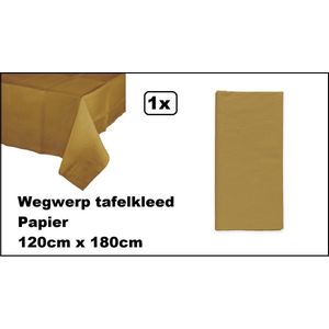 Wegwerp tafelkleed papier goud 120cm x 180cm - Thema feest festival thema feest evenement gala