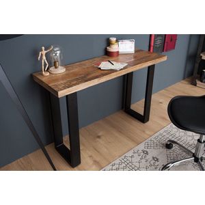 Design sidetable bureautafel  115 cm mangohout ijzeren frame