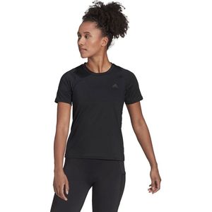 adidas Fast Running Shirt Dames - sportshirts - zwart - Vrouwen