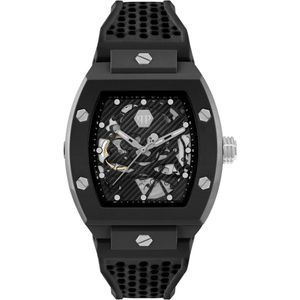 Philipp Plein The Skeleton Ecoceramic PWVBA0423 Horloge - Siliconen - Zwart - Ø 44 mm