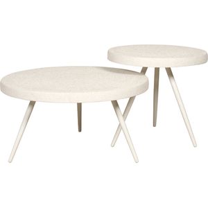 Cordes - Salontafel - Wit - Set van 2 Stuks