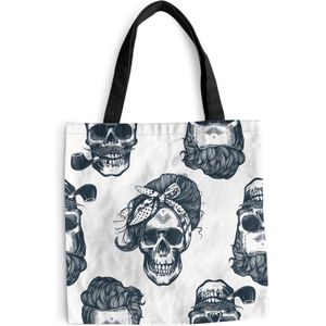 Schoudertas - Strandtas - Shopper Puber - Skull - Bandana - Patronen - 45x45 cm - Katoenen tas