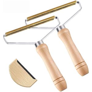 Scheermeset - Kasjmier kam - Handmatige borstel - Anti-pilling - Trui verzorging - Kasjmier kleding gereedschap - Pluizen verwijderen - Kleding - 1 pak - 2 stuks