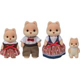 Sylvanian Families  5459 Familie Karamelhond- 4 Speelfiguren- Fluweelzacht