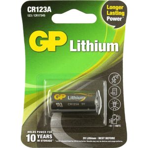 CR123A batterij GP lithium 3V 1 stuk