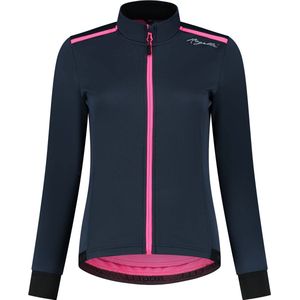 Rogelli Pesara Winter Fietsjack Dames - Wielrenjack - Winddicht - Blauw/Roze - Maat S