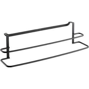 Tomado Metaltex - Dubbele Handdoekhouder - 38x10x9 cm - Zwart