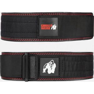 Gorilla Wear Halterriem - 4 Inch Premium Leather Lifting Belt - Zwart - S/M