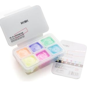HIMI Gouache set GLOW IN THE DARK – set van 6 kleuren 23g