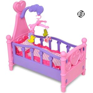 Equivera Poppenbed - Poppenbedje - Poppenhuis Meubels - Speelgoed voor Meisjes - Cadeau