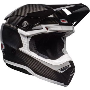 Bell Moto-10 Spherical Solid Gloss Black White Helmet Full Face L - Maat L - Helm