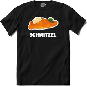 Schnitzel -  grappig verjaardag kleding cadeau - eten teksten - T-Shirt - Dames - Zwart - Maat M