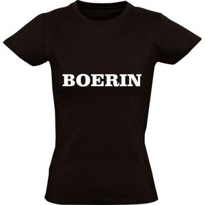 Boerin Dames t-shirt | boer | Zwart