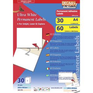 Decadry Etiketten / Labels 210 x 148.5mm