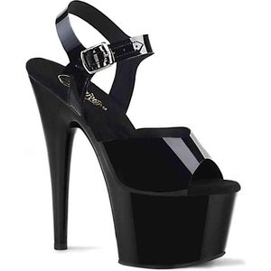 Pleaser - ADORE-708N Sandaal met enkelband, Paaldans schoenen - Paaldans schoenen - 42 Shoes - Zwart
