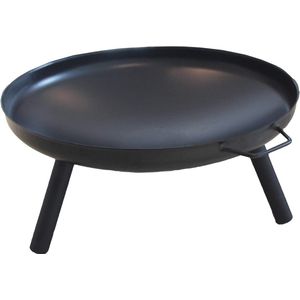 Openhaard Vuurschaal 60 cm | Mobiele Vuurkorf van IJzer voor Tuin en Terras | Verwarmingsplaats voor Buiten