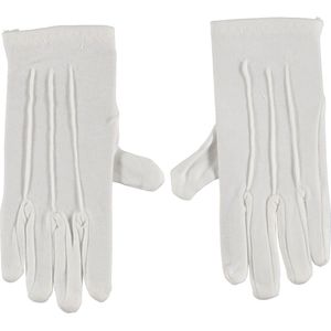 Handschoenen katoen - pieten handschoenen wit xl