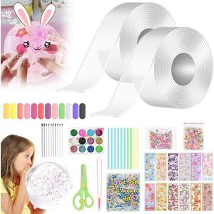 Bubbles Kit - Nano Tape - Magische kunststof bubbelballon - Dubbelzijdig plakband - Doe-het-zelf knutselset voor kinderen meisjes - Volwassenen feestgeschenken - Fidget-speelgoed handwerk (68)