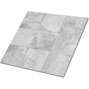 Tulup PVC Tegels - Betonnen Lappendeken Vinyl Tegels - 30 cm x 30 cm - Grijs Zelfklevende Vinyltegels - Set van 9 - Zelfklevende PVC Tegels - Industrieel Plaktegels - Vloer Tegels PVC - Plaktegels keuken en Badkamer