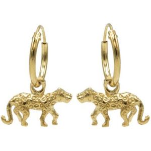 Karma Symbols oorbel M1389 Hoops Panther Goud