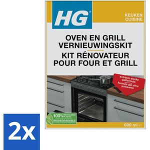 HG - Oven & Grill Vernieuwingskit - Sterke Gelformule - 600 ml - Voordeelverpakking - 2 stuks