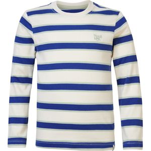 Noppies Boys Tee Davenport long sleeve stripe Jongens T-shirt - Whisper White - Maat 110
