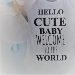 Baby Rompertje met tekst hallo | hello cute baby welcome to the world | korte mouw | wit zwart | maat 62-68 | geboorte kraamcadeau cadeau
