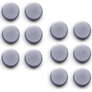 12x Ronde magneten extra sterk RVS 2,7 cm - Zeller - Kantoorbenodigdheden - Zeller - Kantoorbenodigdheden - Extra sterke magneten - Magnetische rondjes