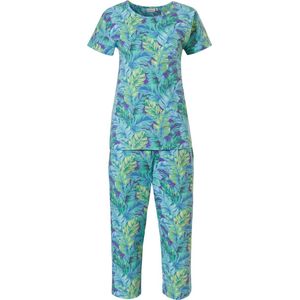 Pastunette dames shortama 3/4 broek - Blue Jungle - 46 - Blauw.