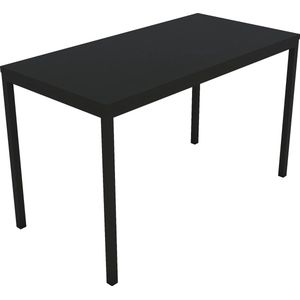 Eettafel - Kantinetafel 120 x 60 x 75 Computertafel Bureau Tafel Metaal Zwart RAL 9005 kantine