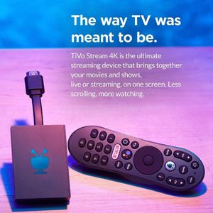Ingebouwde Android tv box TiVo Stream 4K – Every Streaming App and Live TV on One Screen – 4K UHD, Dolby Vision HDR and Dolby Atmos Sound – Powered by Android TV – Plug-in Smart TV