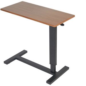 Laptoptafel - Bedtafel - Verstelbare bijzettafel - 360° rotatie - Banktafel - Houten laptoptafel - 80 x 40 x 89,5cm - Verstelbare hoogte van 66cm tot 99,5cm - Bruin