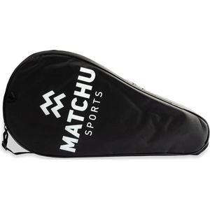 Matchu Sports - Padeltas - Padel hoes - Padel tas - Heren/dames - Geschikt voor 1 padel racket - Zwart - Met voering - Met draagkoord