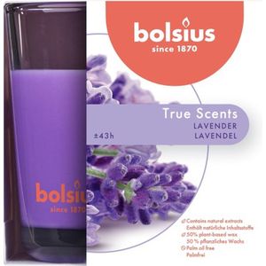 4 stuks Bolsius geurglas lavendel - lavender geurkaarsen 95/95 (43 uur) True Scents