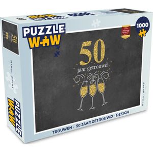 Puzzel Trouwen - 50 jaar getrouwd - Quotes - Spreuken - Legpuzzel - Puzzel 1000 stukjes volwassenen