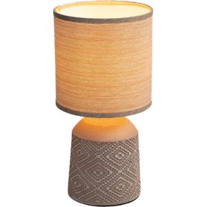 Luxus Tafellamp Vienna - Bruin - H30xØ15 - Fitting E14 - Keramiek - Handgemaakt - Tafellamp slaapkamer - Tafellamp woonkamer - Bureaulamp