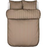 MARC O'POLO Classic Stripe Dekbedovertrek Toffee Brown - Lits-Jumeaux - 240x200/220 cm