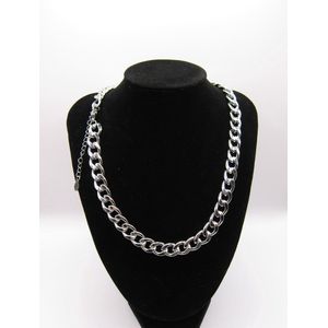 ICYBOY Massieve Klassieke Stalen Herenketting Roestvrije Staal [CLASSIC] [KLASSIEK] [11mm - 60 cm] Stainless Steel Cuban Chain Necklace Silver Steel Miami Chunky