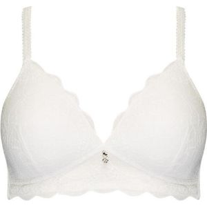 Naturana padded lace soft BH maat 80B zonder beugels wit